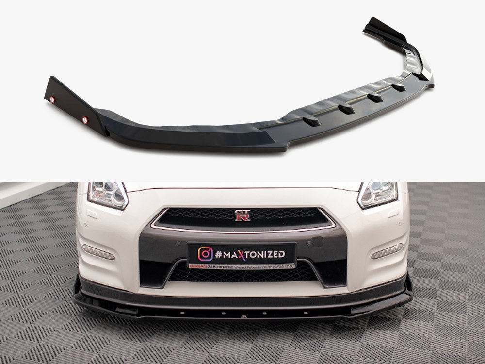 Maxton Design Front Splitter + Flaps Nissan GTR R35 1st Facelift