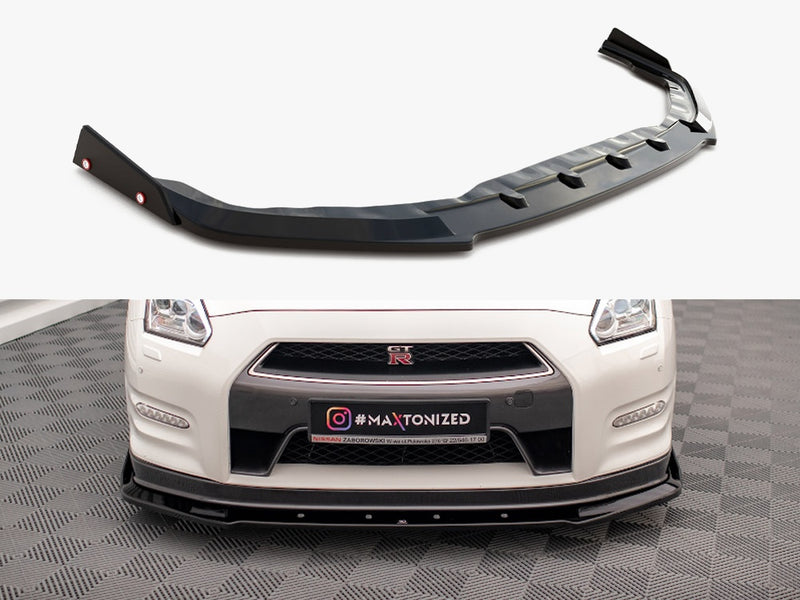 Maxton Design Front Splitter + Flaps Nissan GTR R35 1st Facelift