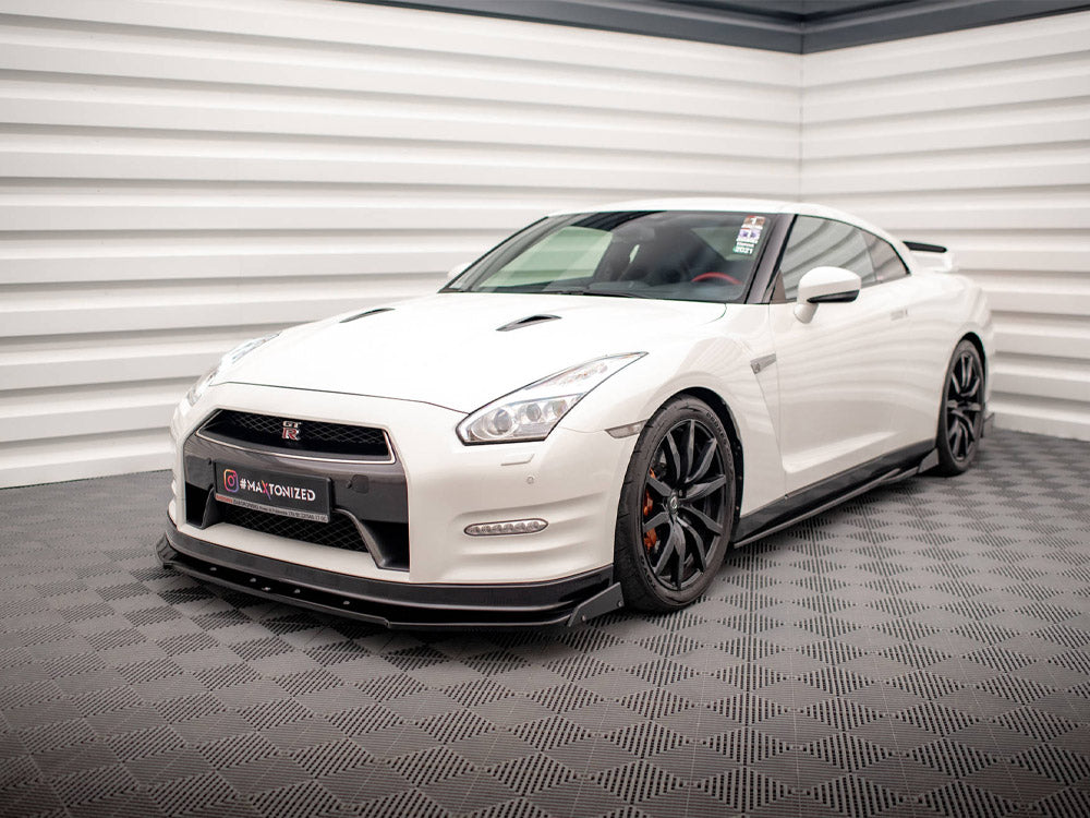 Maxton Design Front Splitter + Flaps Nissan GTR R35 1st Facelift