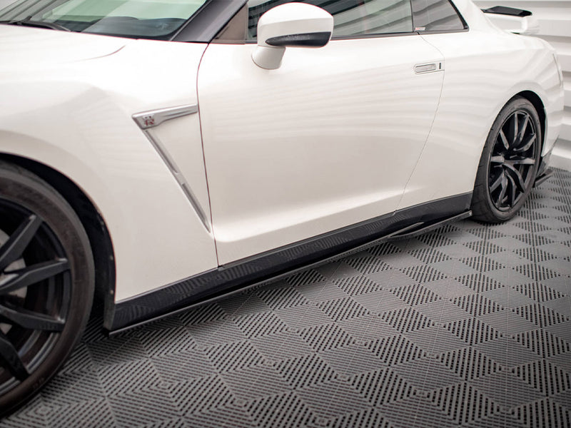 Maxton Design Side Skirts Diffusers Nissan GTR R35 1st Facelift