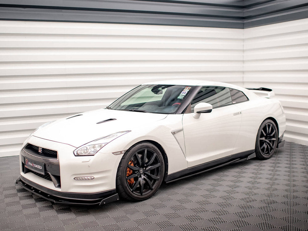 Maxton Design Side Skirts Diffusers + Flaps Nissan GTR R35 1st Facelift