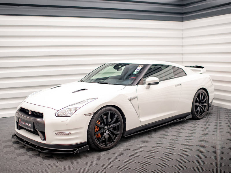 Maxton Design Side Skirts Diffusers + Flaps Nissan GTR R35 1st Facelift