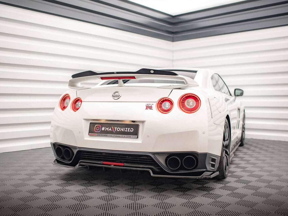 Maxton Design Rear Splitter (Vertical Bars) Nissan GTR R35 1st Facelift