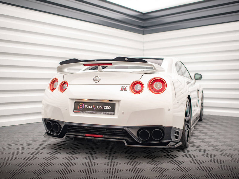 Maxton Design Rear Splitter (Vertical Bars) Nissan GTR R35 1st Facelift