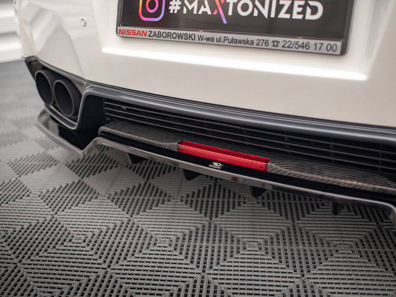 Maxton Design Rear Splitter (Vertical Bars) Nissan GTR R35 1st Facelift