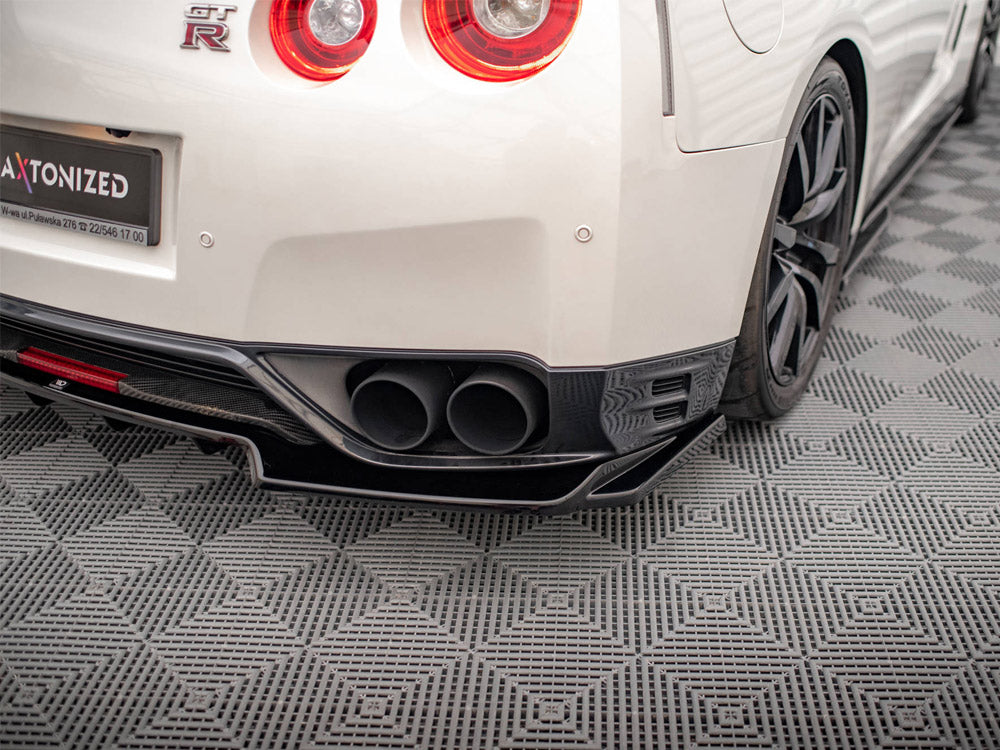 Maxton Design Rear Splitter (Vertical Bars) Nissan GTR R35 1st Facelift