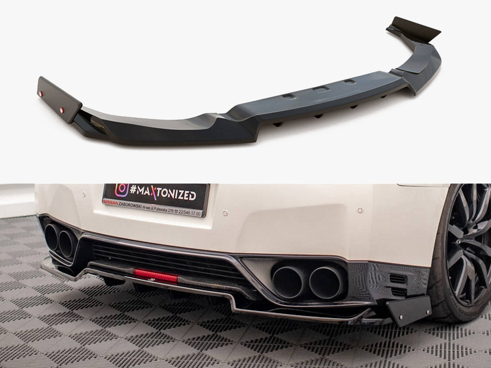 Maxton Design Rear Splitter + Flaps Nissan GTR R35 1st Facelift