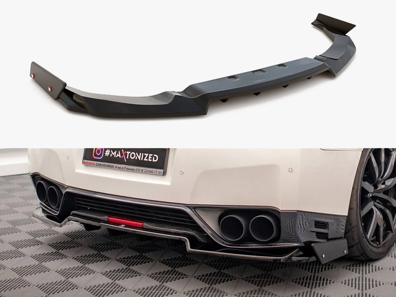 Maxton Design Rear Splitter + Flaps Nissan GTR R35 1st Facelift