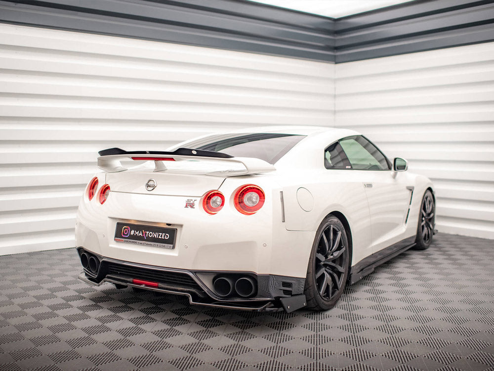 Maxton Design Rear Splitter + Flaps Nissan GTR R35 1st Facelift