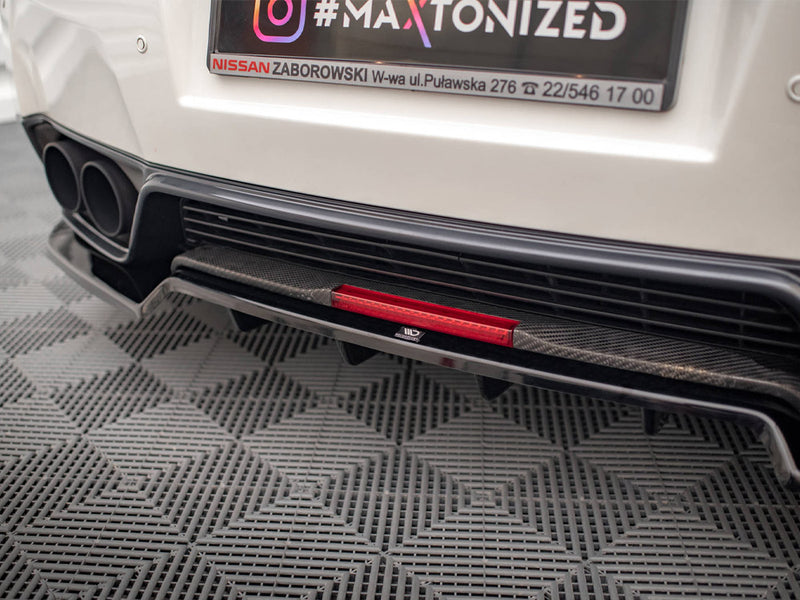 Maxton Design Rear Splitter + Flaps Nissan GTR R35 1st Facelift