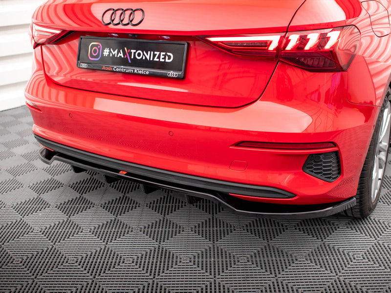 Maxton Design Central Rear Splitter (Vertical Bars) Audi A3 Sportback 8Y