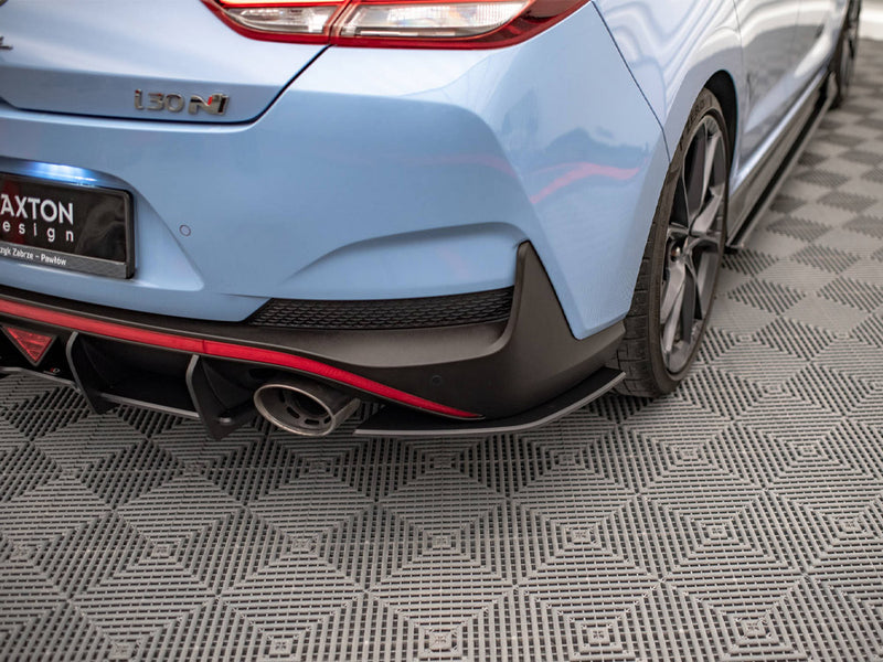 Maxton Design Street Pro Rear Side Splitters Hyundai I30 N Fastback Mk3 Facelift - Black-Red
