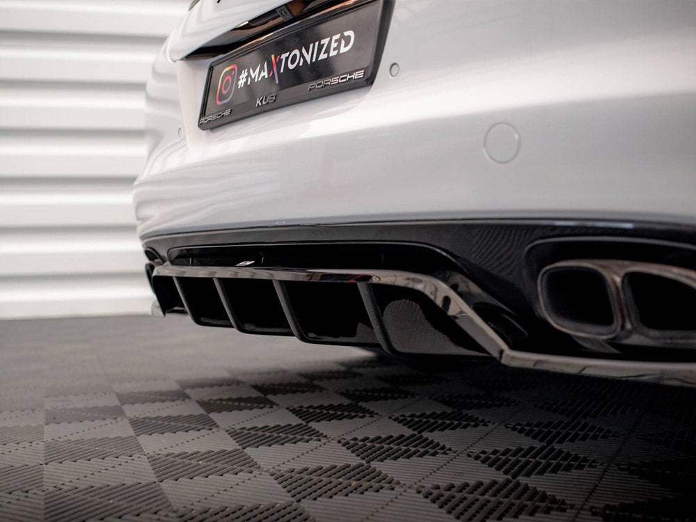 Maxton Design Rear Splitter (Vertical Bars) Porsche Panamera Turbo 970