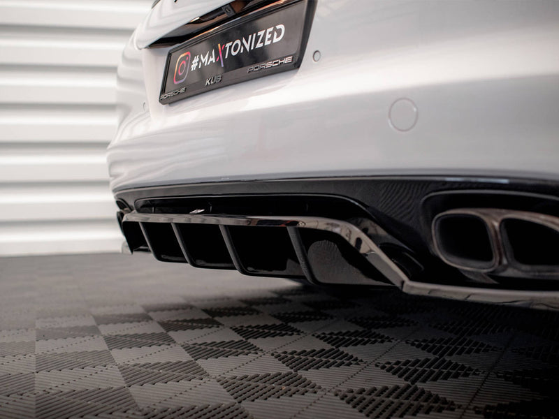 Maxton Design Rear Splitter (Vertical Bars) Porsche Panamera Turbo 970