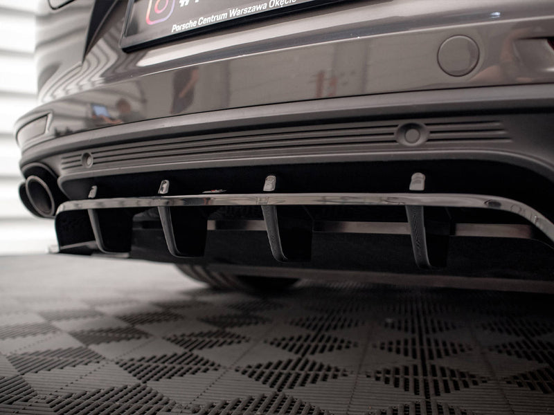 Maxton Design Rear Splitter (Vertical Bars) Porsche Panamera Turbo S E-Hybrid / Panamera E-Hybrid / Panamera 4S 971