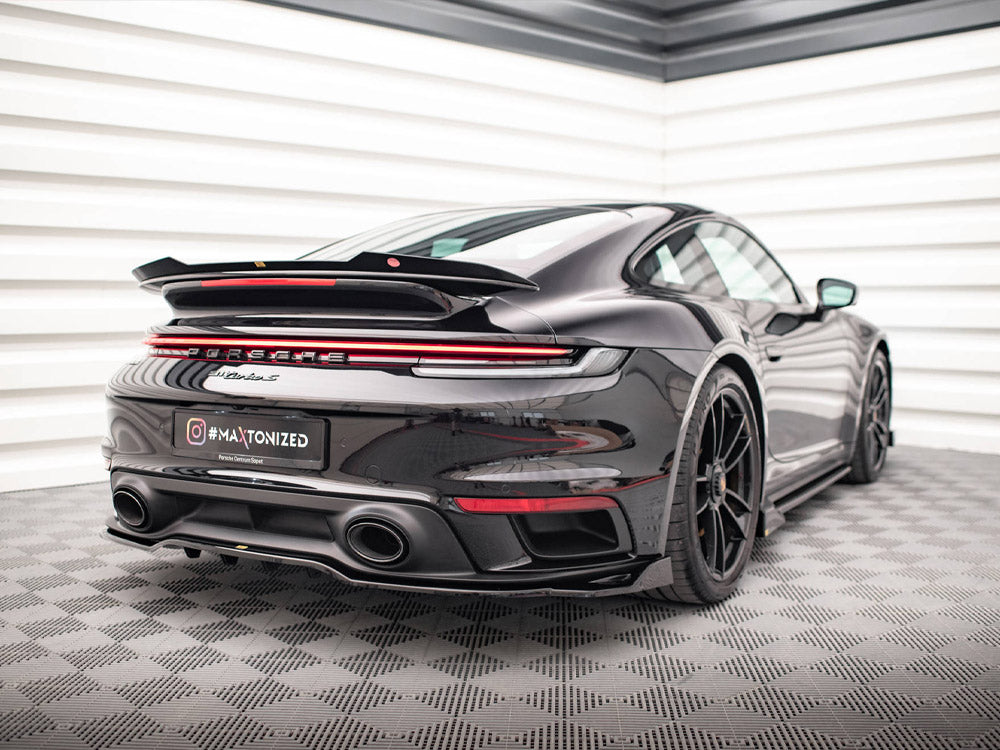 Maxton Design Rear Splitter (Vertical Bars) Porsche 911 Turbo S 992