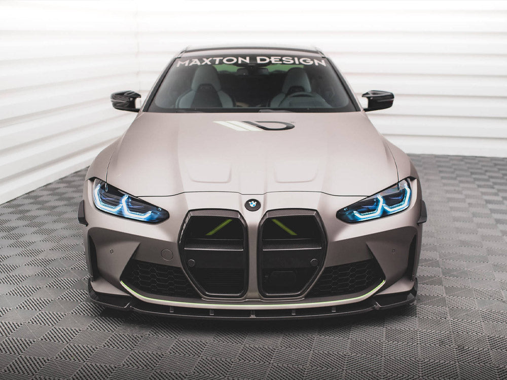 Maxton Design Carbon Fiber Front Grill + License Plate Holder Base BMW M4 G82