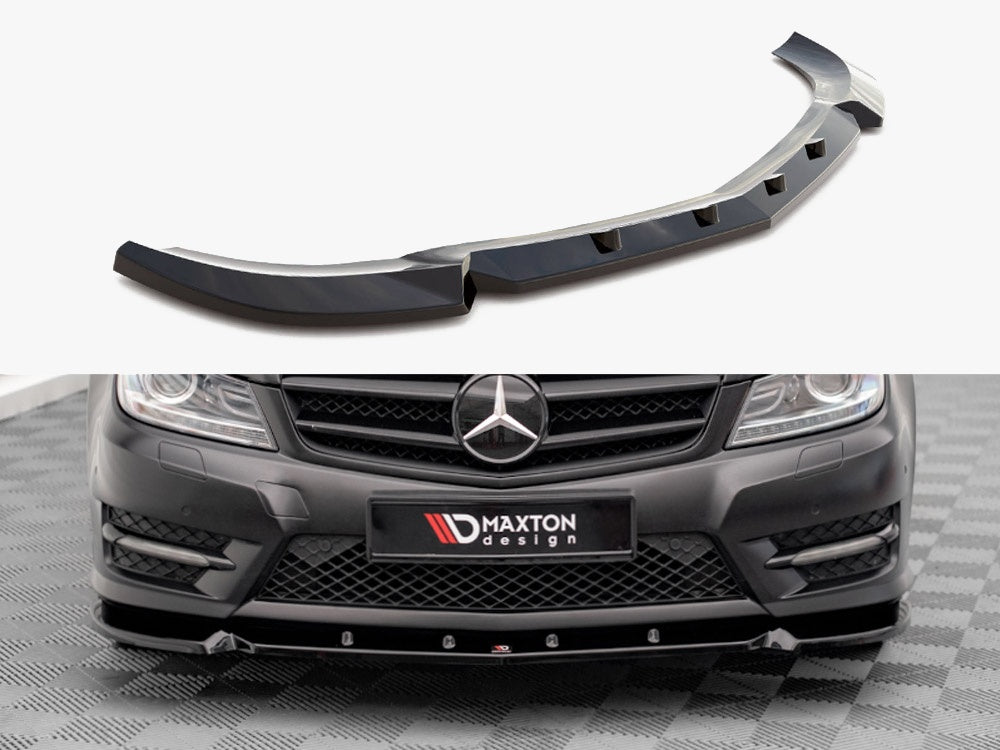 Maxton Design Front Splitter V.1 Mercedes-Benz C Coupe / Sedan / Estate AMG-Line C204 / W204 Facelift / S204 Facelift