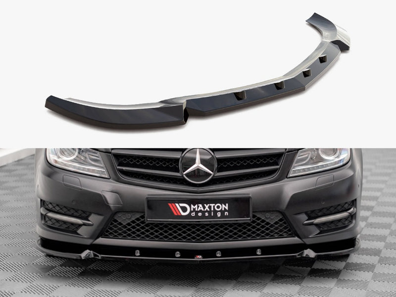 Maxton Design Front Splitter V.1 Mercedes-Benz C Coupe / Sedan / Estate AMG-Line C204 / W204 Facelift / S204 Facelift