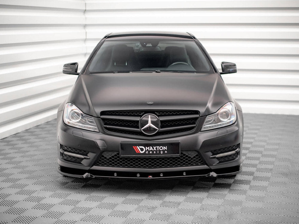Maxton Design Front Splitter V.1 Mercedes-Benz C Coupe / Sedan / Estate AMG-Line C204 / W204 Facelift / S204 Facelift