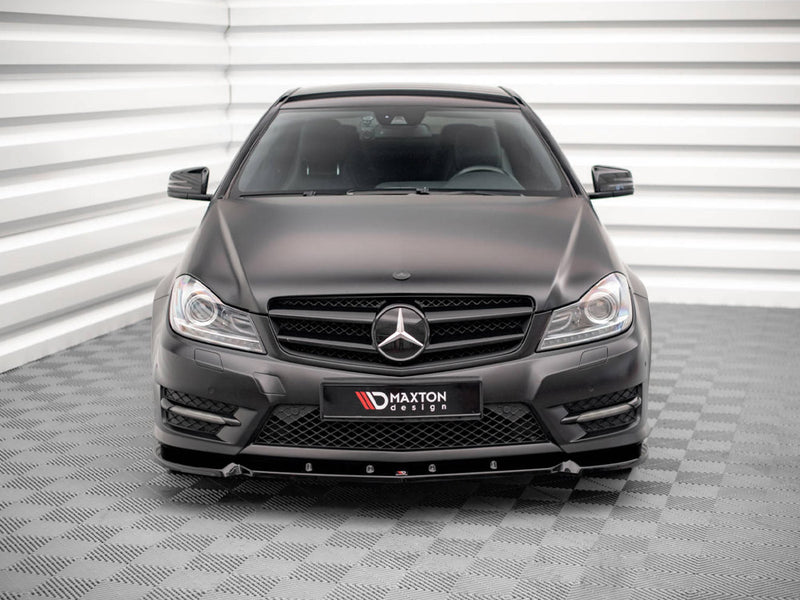 Maxton Design Front Splitter V.1 Mercedes-Benz C Coupe / Sedan / Estate AMG-Line C204 / W204 Facelift / S204 Facelift