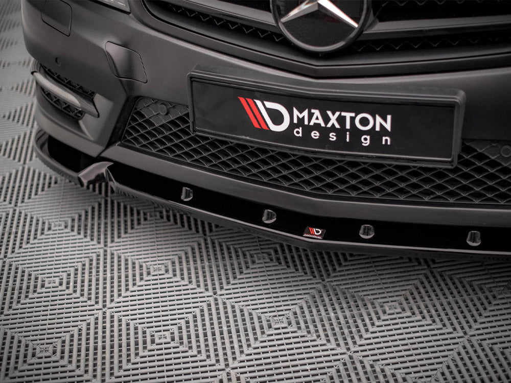 Maxton Design Front Splitter V.1 Mercedes-Benz C Coupe / Sedan / Estate AMG-Line C204 / W204 Facelift / S204 Facelift