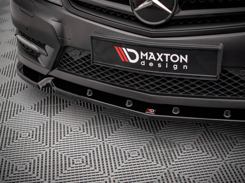 Maxton Design Front Splitter V.1 Mercedes-Benz C Coupe / Sedan / Estate AMG-Line C204 / W204 Facelift / S204 Facelift