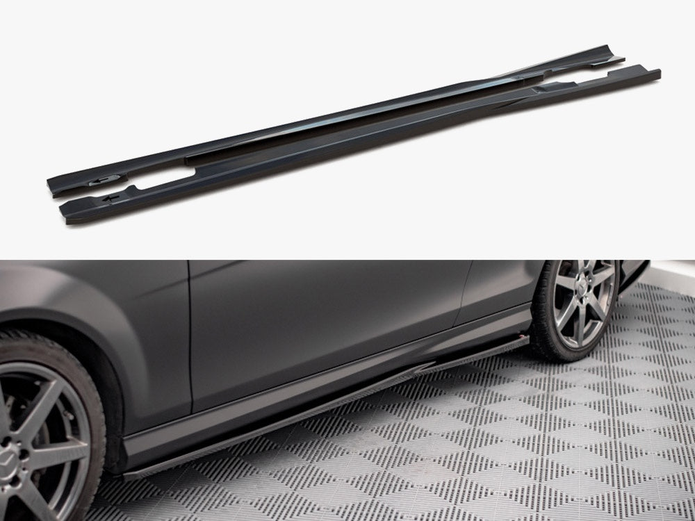 Maxton Design Side Skirts Diffusers Mercedes-Benz C Coupe / Sedan / Estate AMG-Line C204 / W204 Facelift / S204 Facelift