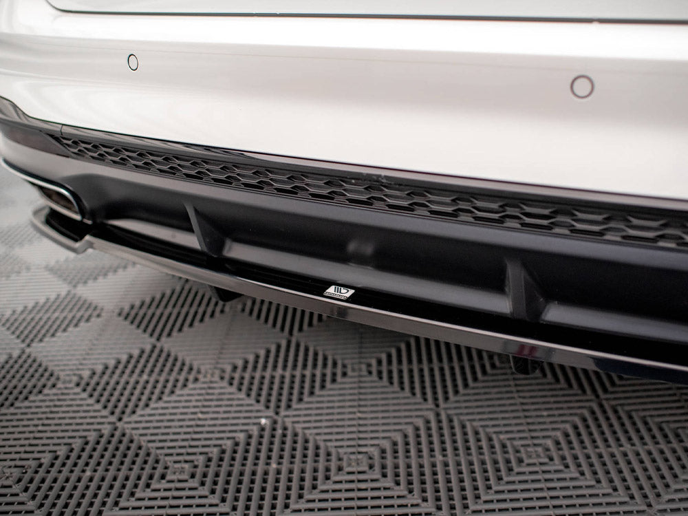 Maxton Design Central Rear Splitter (Vertical Bars) Audi A4 S-Line B9 Facelift