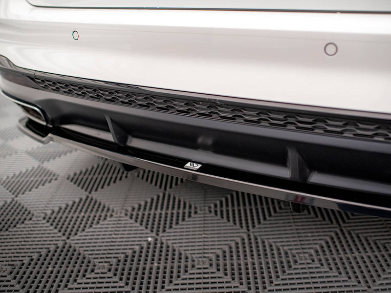 Maxton Design Central Rear Splitter (Vertical Bars) Audi A4 S-Line B9 Facelift