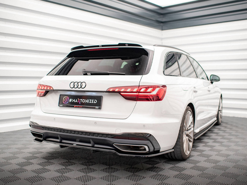Maxton Design Central Rear Splitter (Vertical Bars) Audi A4 S-Line B9 Facelift
