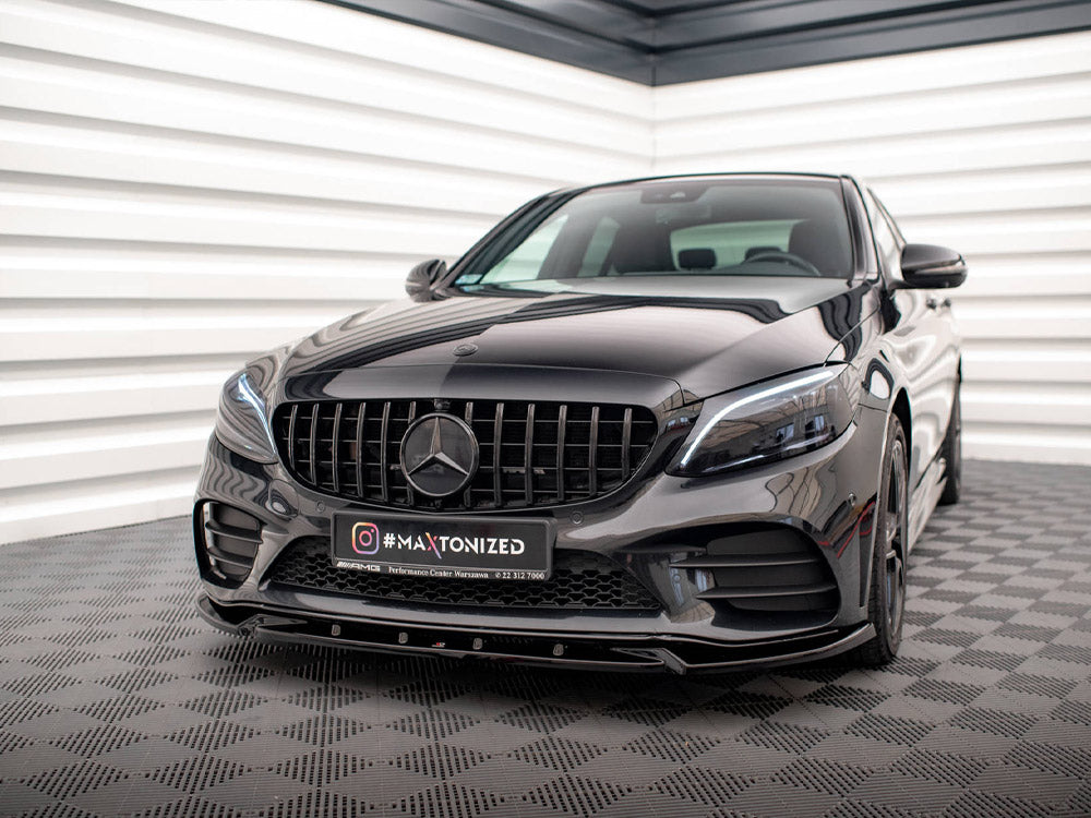 Maxton Design Front Splitter V.2 Mercedes-Benz C AMG Line Sedan / Coupe / Estate W205 / C205 / S205 Facelift