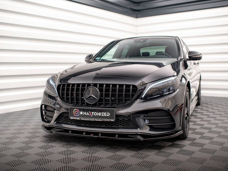 Maxton Design Front Splitter V.2 Mercedes-Benz C AMG Line Sedan / Coupe / Estate W205 / C205 / S205 Facelift