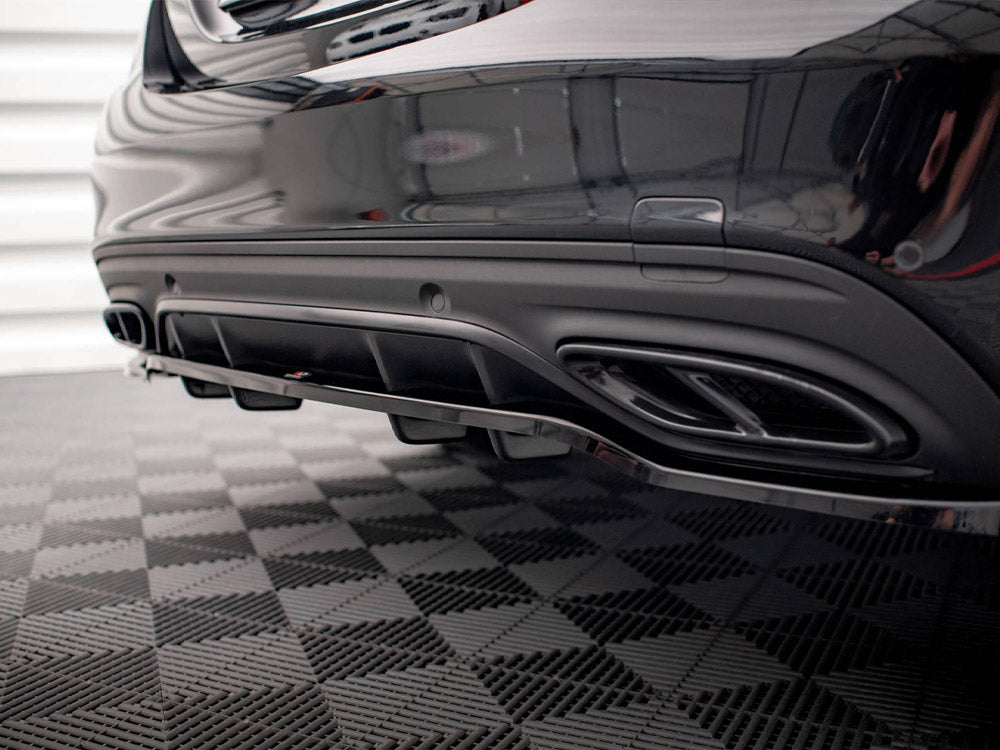 Maxton Design Rear Splitter (Vertical Bars) Mercedes C AMG Line W205 Facelift