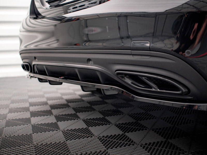 Maxton Design Rear Splitter (Vertical Bars) Mercedes C AMG Line W205 Facelift