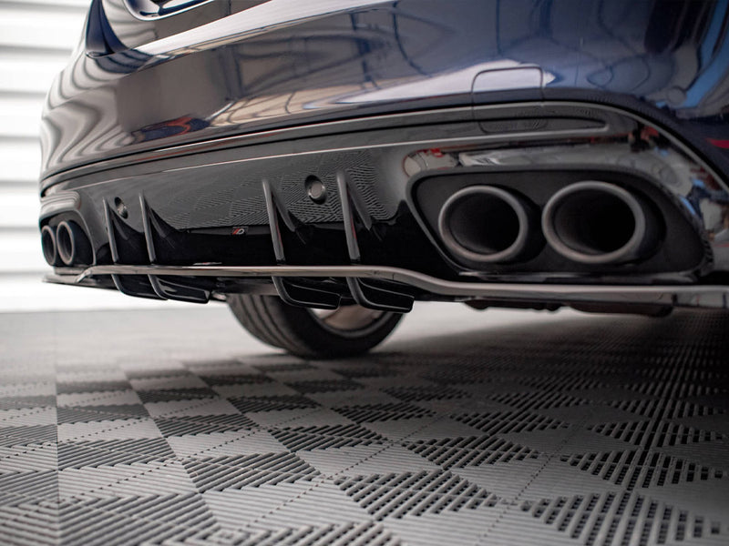 Maxton Design Rear Splitter (Vertical Bars) Mercedes-AMG C43 Sedan / Estate W205 / S205 Facelift