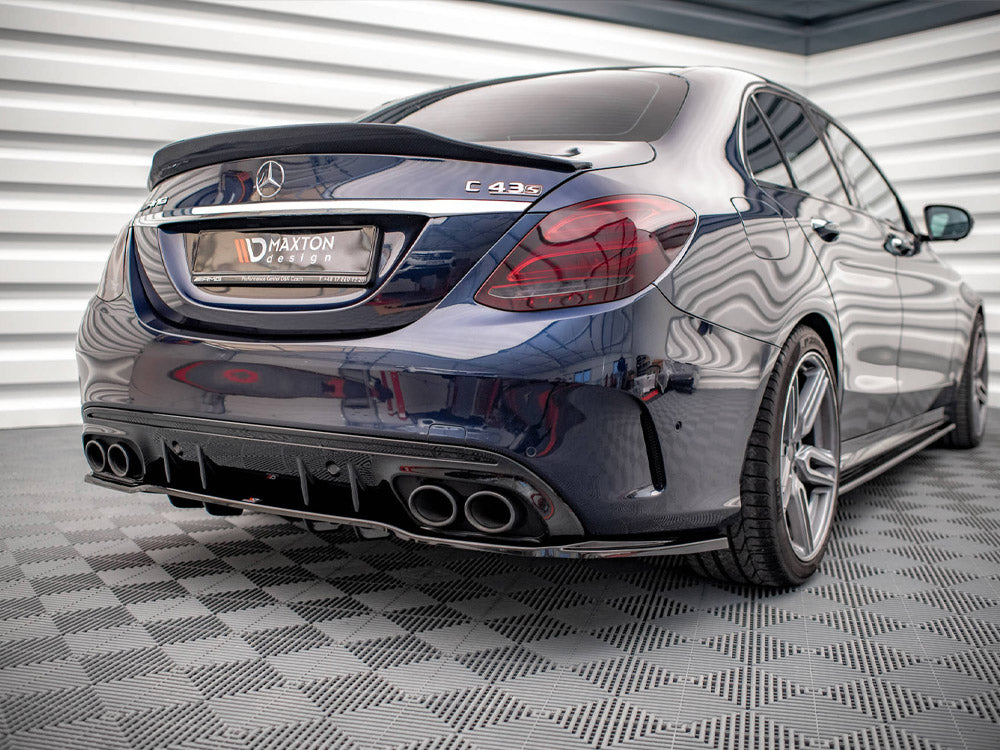 Maxton Design Rear Splitter (Vertical Bars) Mercedes-AMG C43 Sedan / Estate W205 / S205 Facelift