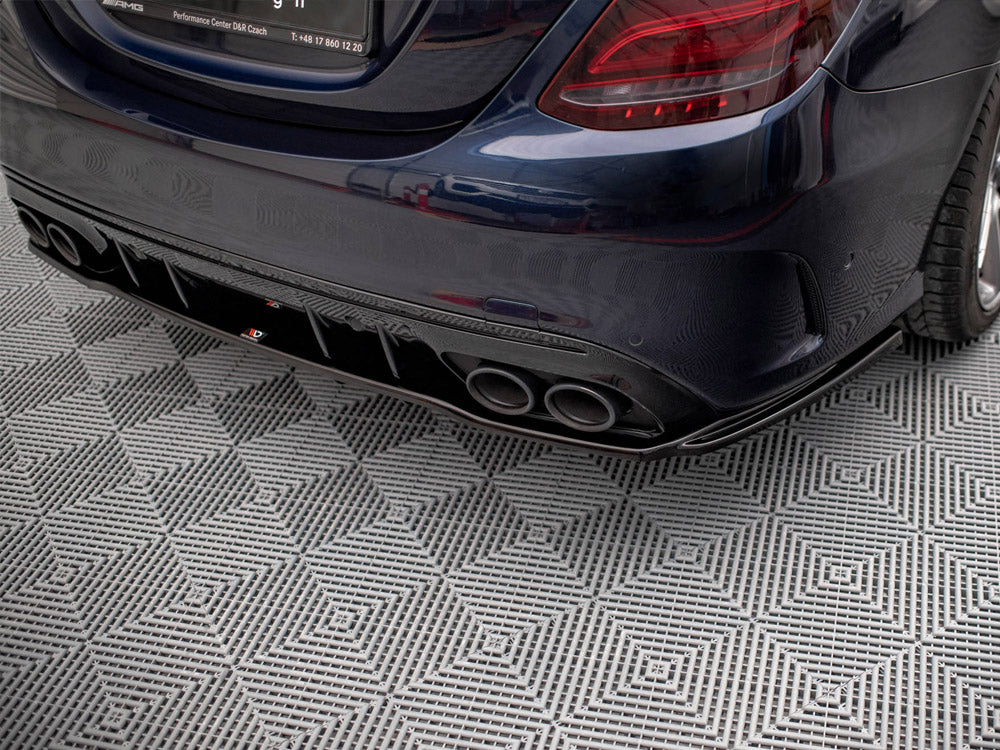 Maxton Design Rear Splitter (Vertical Bars) Mercedes-AMG C43 Sedan / Estate W205 / S205 Facelift