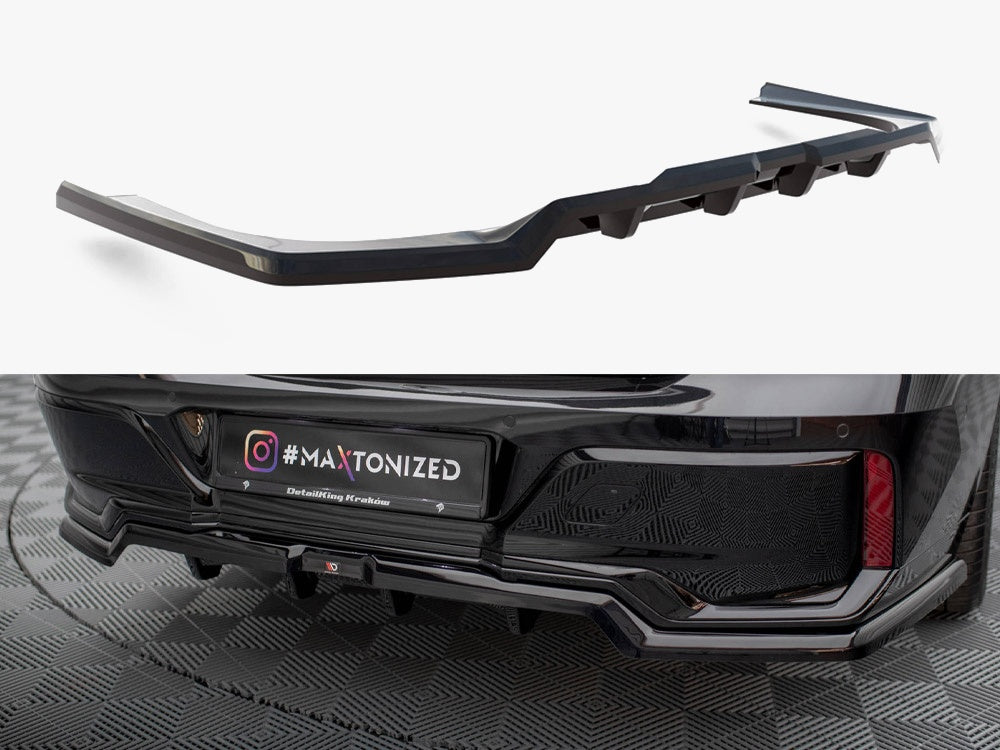 Maxton Design Central Rear Splitter (Vertical Bars) BMW 7 M-Pack G70