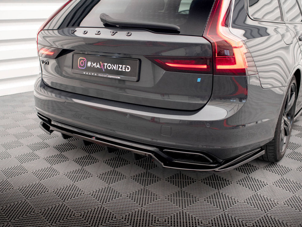 Maxton Design Rear Splitter (Vertical Bars) Volvo V90 / S90 R-Design Mk2