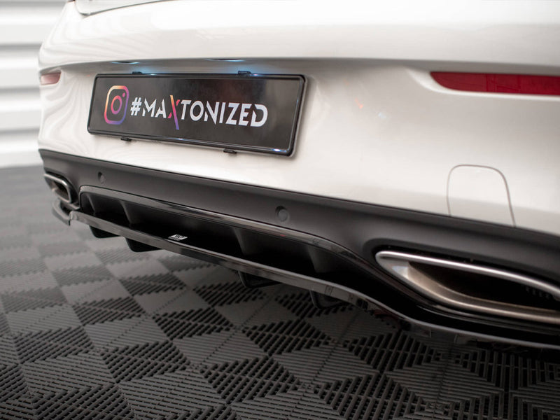 Maxton Design Rear Splitter (Vertical Bars) Mercedes C Coupe AMG-Line C205 Facelift