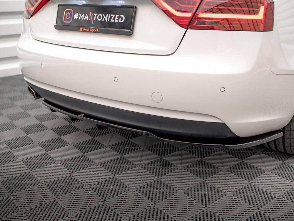 Maxton Design Central Rear Splitter (Vertical Bars) Audi A5 Coupe 8T Facelift