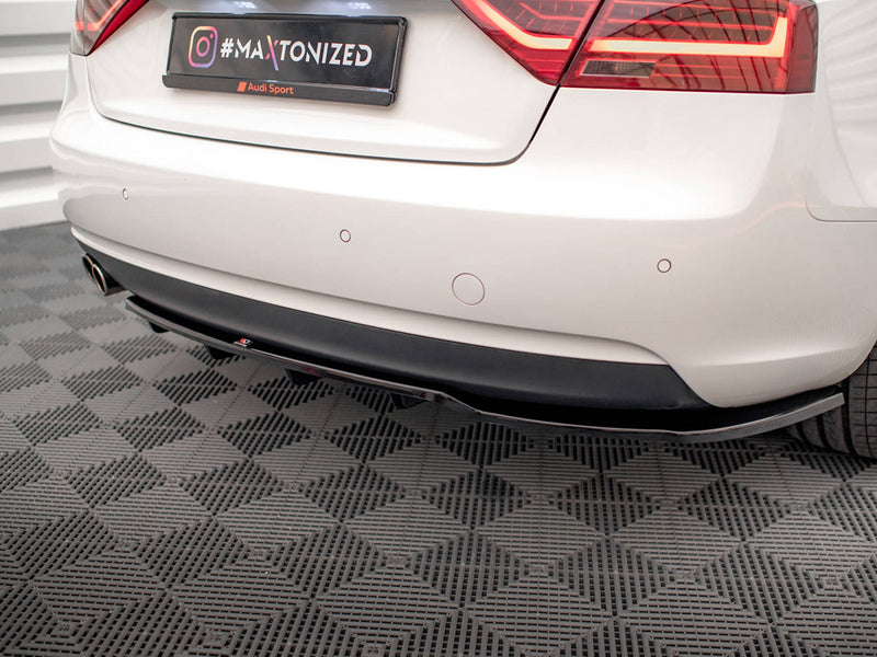 Maxton Design Central Rear Splitter (Vertical Bars) Audi A5 Coupe 8T Facelift