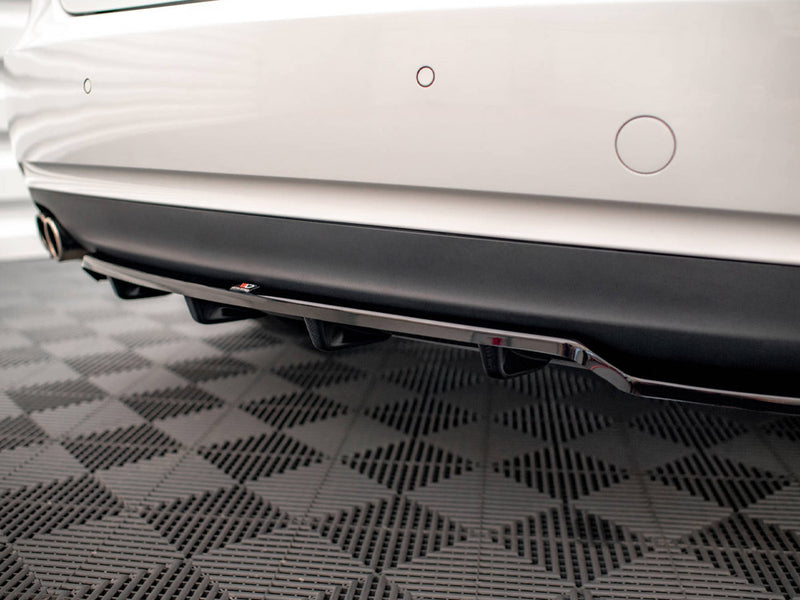 Maxton Design Central Rear Splitter (Vertical Bars) Audi A5 Coupe 8T Facelift