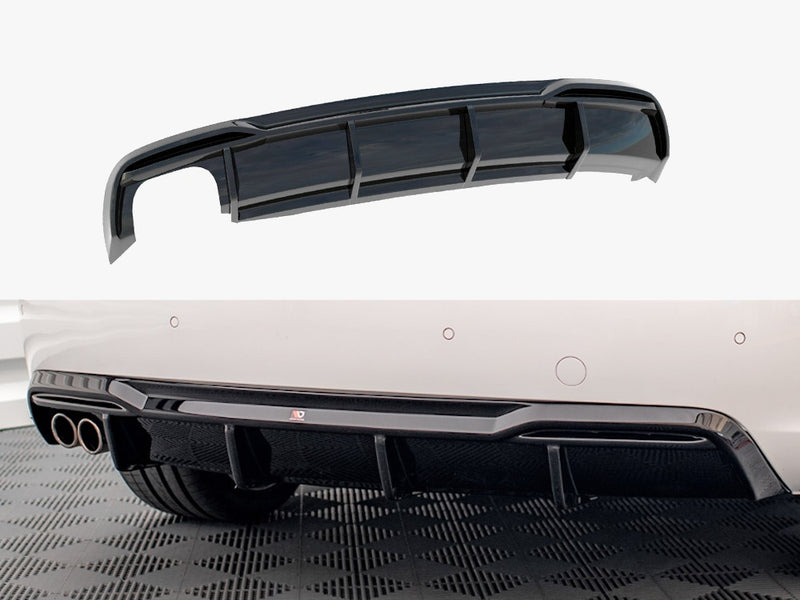 Maxton Design Rear Valance Audi A5 8T Facelift (Version with dual exhausts on one side)