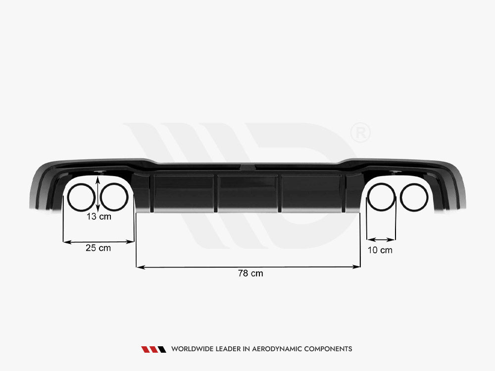 Maxton Design Rear Valance + Milltek Sport Non-Resonated Exhaust Audi RS3 Sportback 8V Facelift
