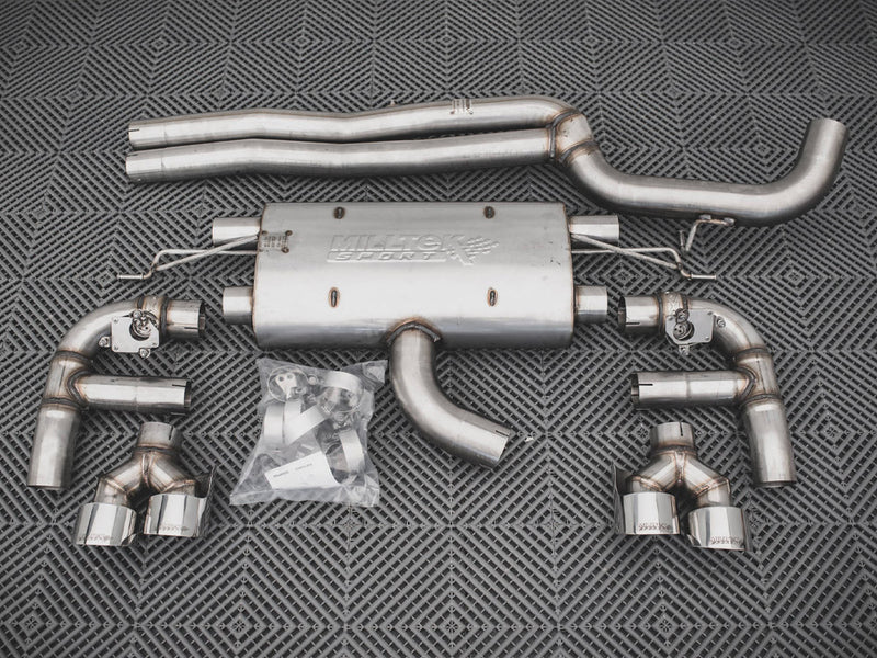 Maxton Design Rear Valance + Milltek Sport Non-Resonated Exhaust Audi RS3 Sportback 8V Facelift