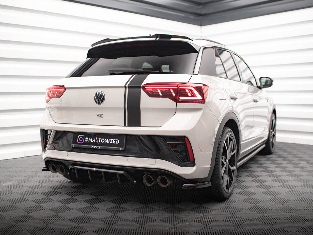 Maxton Design Rear Splitter (Vertical Bars) Volkswagen T-Roc R / R-Line Mk1 Facelift