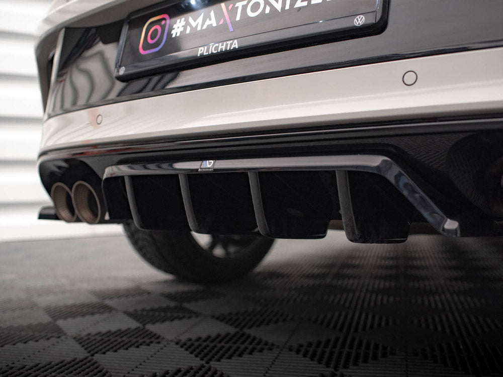 Maxton Design Rear Splitter (Vertical Bars) Volkswagen T-Roc R / R-Line Mk1 Facelift