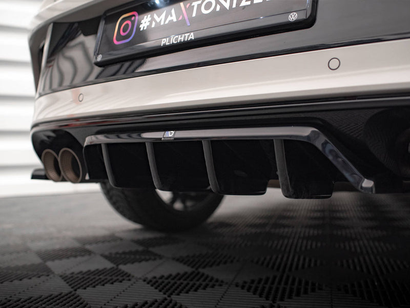 Maxton Design Rear Splitter (Vertical Bars) Volkswagen T-Roc R / R-Line Mk1 Facelift